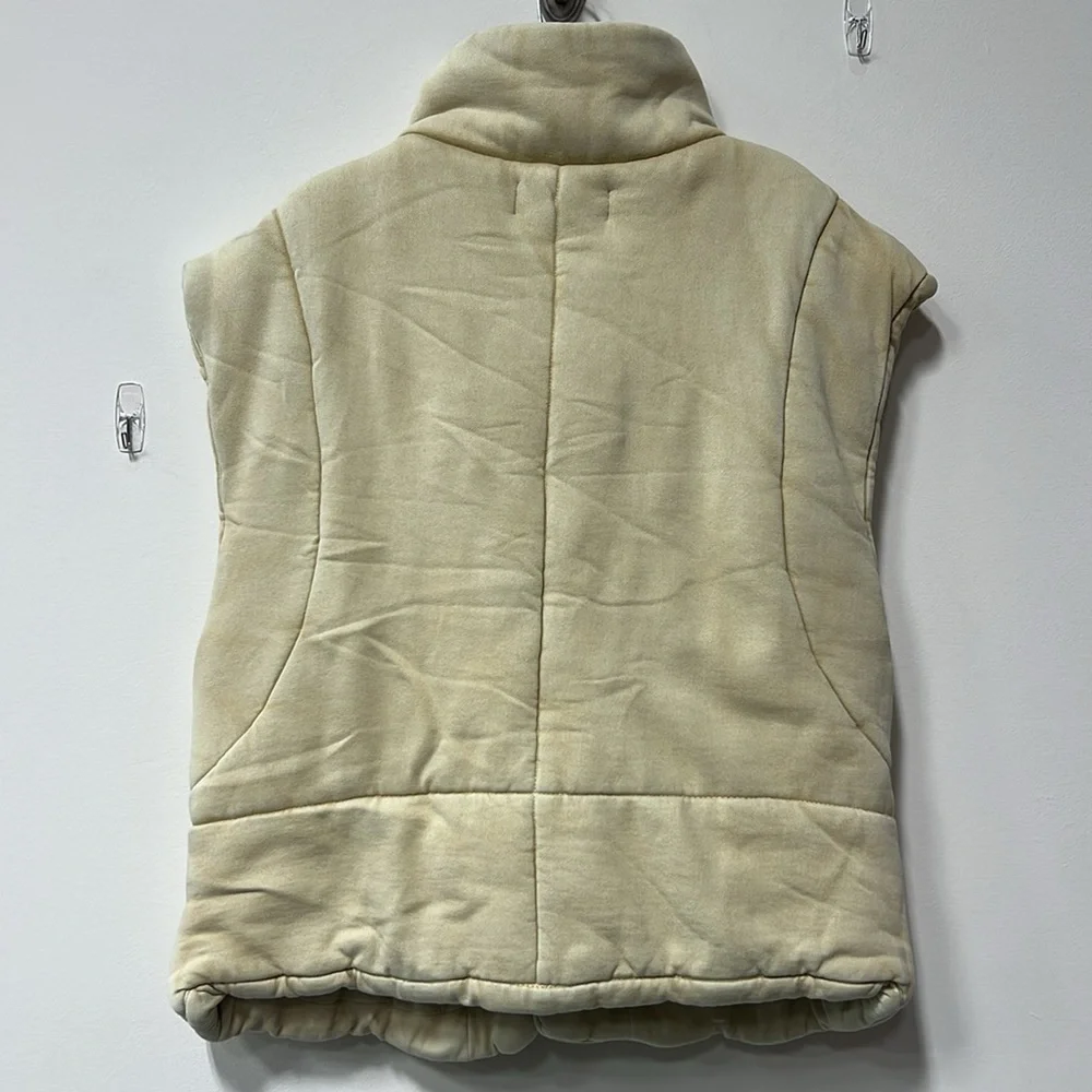 Free People Roll With Us Puffer Vest Vanilla Cream Ivory M